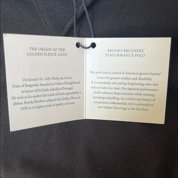 NWT Brooks Brothers Black Long Sleeve Polo Size XXL - Picture 4 of 4